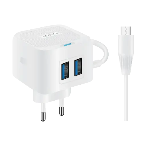 [C1C3M1HT-1] Micro Charger with 2 Extra USB Ports HT-C101